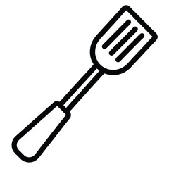 Utensil Spoon Minimalist Vector Icon.