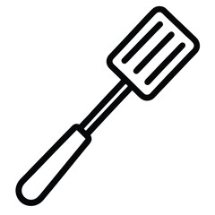 Utensil Spoon Minimalist Vector Icon.