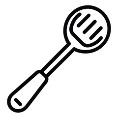 Utensil Spoon Minimalist Vector Icon.