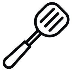 Utensil Spoon Minimalist Vector Icon.