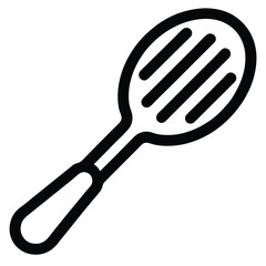 Utensil Spoon Minimalist Vector Icon.