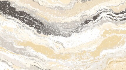 Obraz premium Elegant fluid art background with beige, gray and white colors interplay