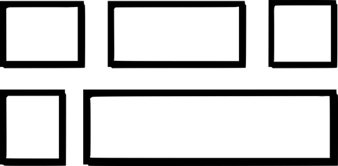 Realistic horizontal rectangle frame mockup with shadow. Web project presentation concept. Vector 3d graphic illustration. Blank photo border with rounded corners for business and marketing