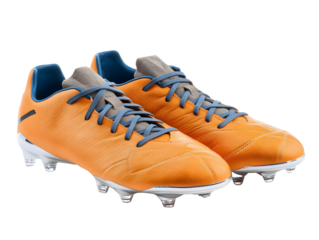 Orange Soccer Shoes Illustration On A Transparent Background Professional Footwear