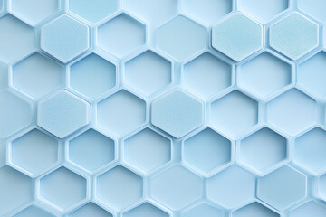 Abstract light blue background with hexagon shapes for a medical technology presentation