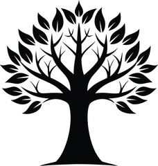 Obraz premium tree silhouette vector design