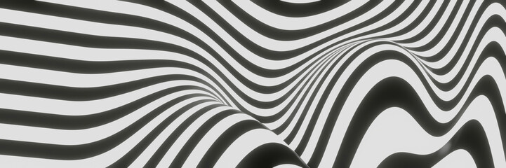 Abstract black and white curvy baclground