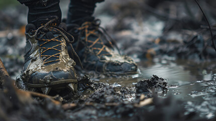 Muddy Hiking Boots: Conquer the Trail