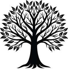 Obraz premium tree silhouette vector design