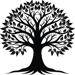 Obraz premium tree silhouette vector design