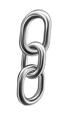 Obraz premium Silver Metallic Chain 3D Rendered Illustration Isolated On Transparent Background