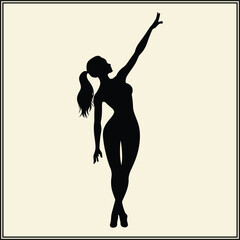 dancing girl silhouette