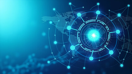 Naklejka premium Innovative visual narrative illustrating cross border DeFi solutions with decentralized platforms secure smart contracts and real time digital asset exchanges to promote inclusive global financial par