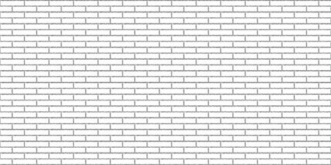 White brick wall texture wallpaper background. Vector illustration. Basic RGB