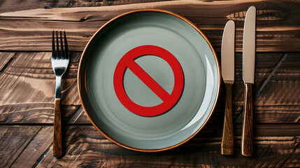 Powerful Visual: Intermittent Fasting, Diet Restriction, No Food Concept