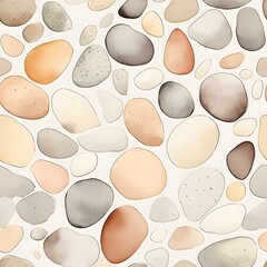 Seamless flower pattern design nature-inspired art soft grays and earth tones abstract viewpoint