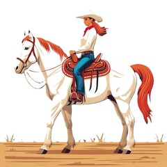 Fototapeta premium white background with full body a rodeo horse 