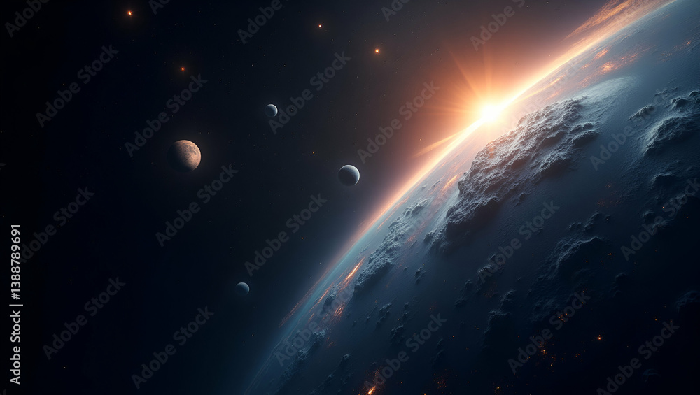 Poster exploring habitable exoplanets: advanced astronomy techniques unveiling life-supporting worlds in di