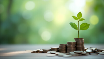 Elegant Visual Representation of Responsible Banking: Ethical Lending, Sustainable Financial Services, and Transparent Governance for Eco-Friendly Institutions - Stock Photo Concept