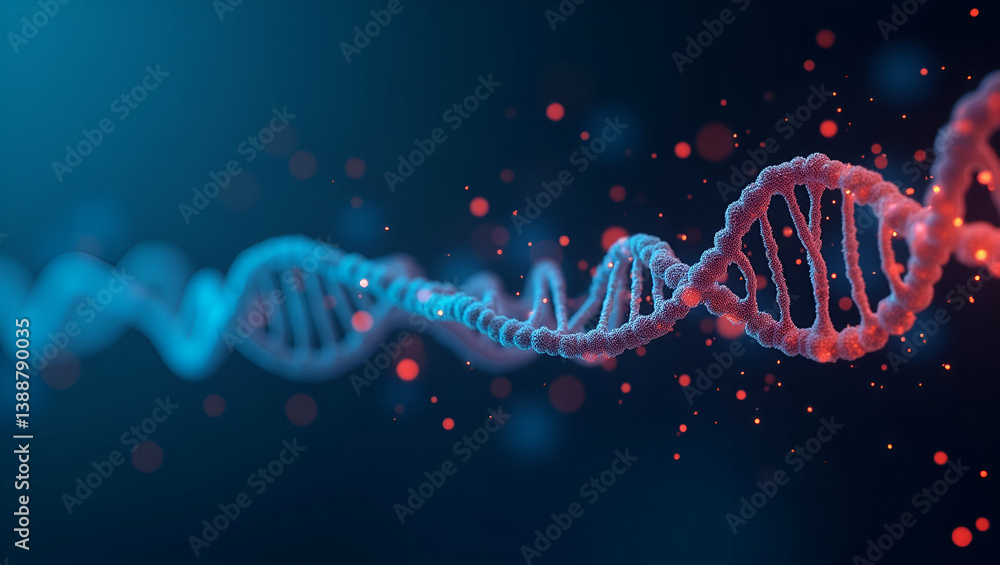 Poster elegant minimalist wallpaper design: abstract genomic sequencing elements with open space for digita