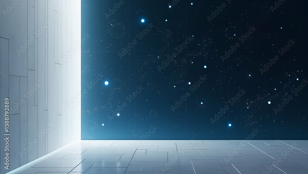 Poster minimalist wallpaper design with expansive empty space and refined abstract patterns that embody spa