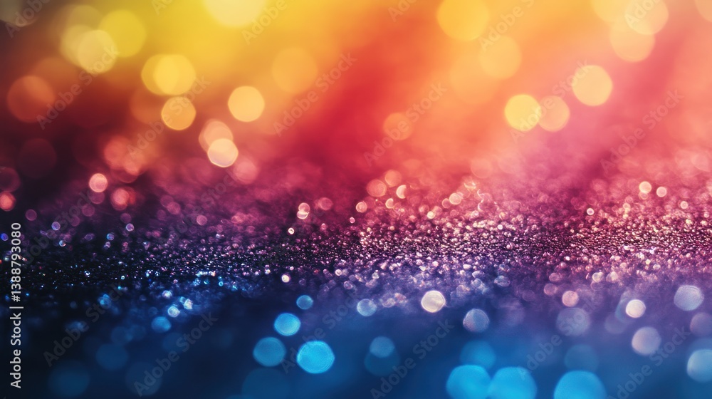 Poster colorful bokeh sparkle background with abstract texture and festive mood