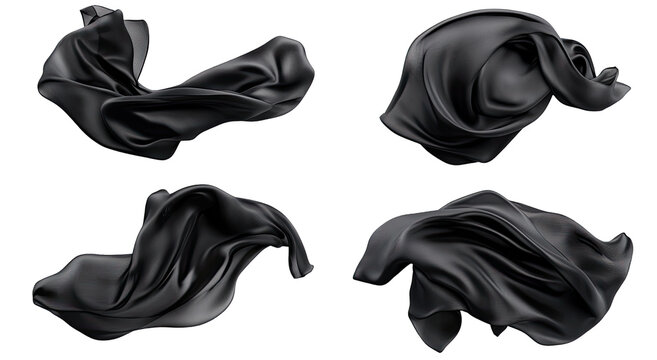 Draped fabric, dark grey