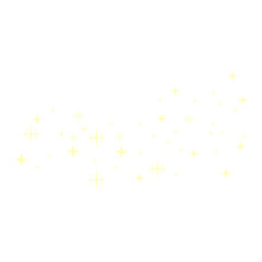 Golden Sparkling Stars Illustration