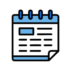 Obraz premium Calendar with Document Overlay Icon Design