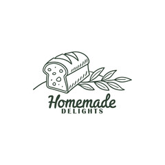 Homemade bread logo design vector illustration