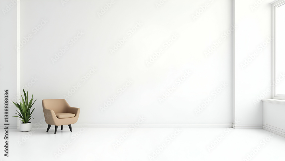 Poster minimalist smart home robotics wallpaper: elegant design showcasing advanced digital automation & in
