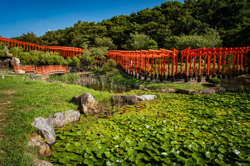 Takayama Inari Shrine in Ushigatacho, Tsugaru, Aomori, Japan