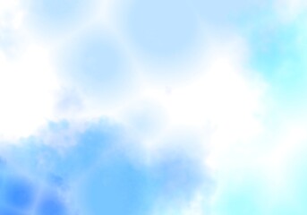 Abstract Digital Painting Featuring Softly Blending Shades of White, Light Blue, and Pale Teal