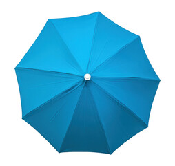 Blue umbrella isolated on a transparent background, top view