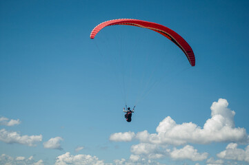 paragliding flight