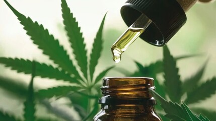 Extracting therapeutic benefits from cannabis oil nature photography indoor close-up wellness