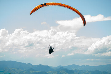paragliding flight