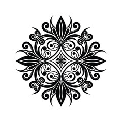 Artistic symmetrical mandala flower vector illustration