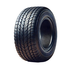 Car tyre on transparent background 