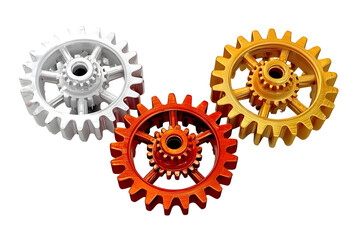 Interconnected cogs depicting teamwork and mechanical elements in harmony