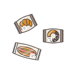 コンビニ・スーパーの商品 パン、菓子パン、お惣菜パン、ドーナツ