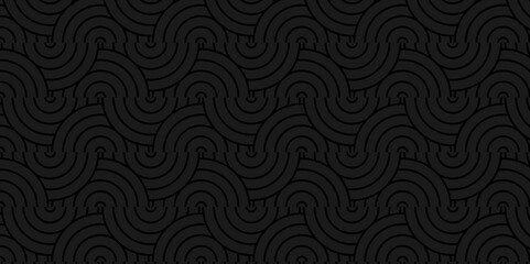 Overlapping Pattern Minimal diamond geometric waves spiral transparent and abstract circle wave line. black seamless tile stripe geometric create retro line backdrop pattern background.
