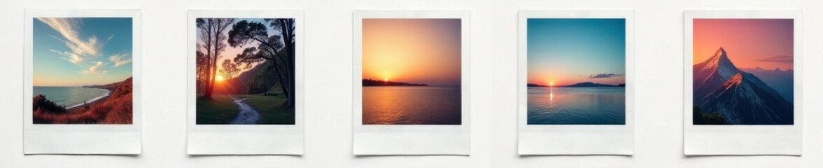 Clean white polaroid frame with bold black border, minimalist style, modern, image, polaroid frame