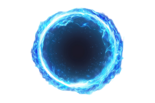 Abstract circular glowing flame - Powered by Adobe
