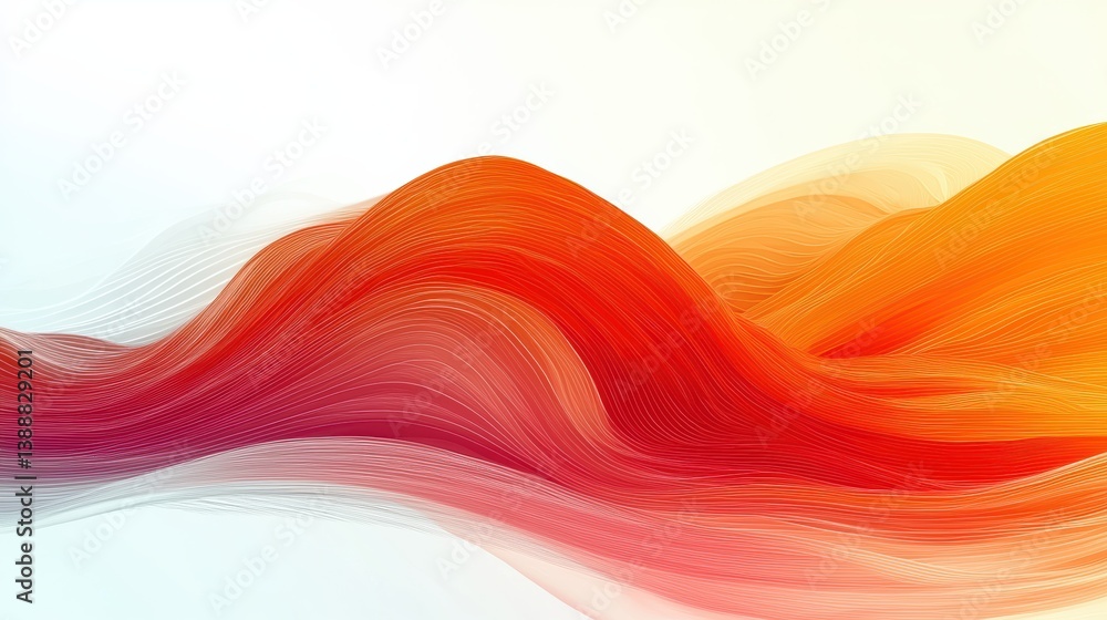 Poster dynamic flowing abstract waves digital art design modern creative environment vibrant colors visual 