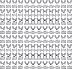 Illustration of animal head for wall paper, books etc. with full color and black and white or color background