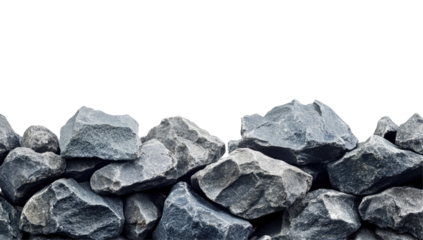 Gray rocks piled high