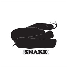 illustration of snake animal icon with white background