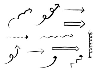 手描きあしらいセット　矢印