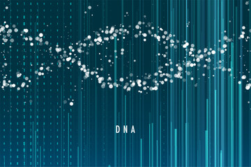 Obraz premium Big genomic data visualization. DNA test, genom map. Graphic concept for your design